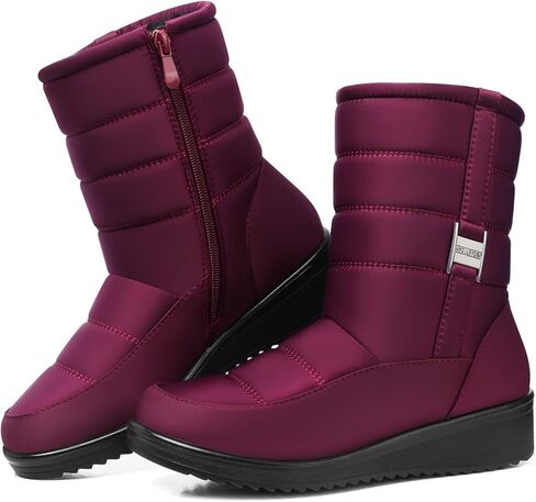 أحذية الثلوج SWQZVT للنساء للشتاء: حذاء دافئ مقاوم للماء للسيدات مريح معزول للطقس البارد in Kuwait