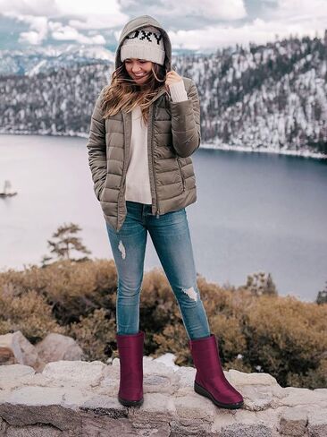 أحذية الثلوج SWQZVT للنساء للشتاء: حذاء دافئ مقاوم للماء للسيدات مريح معزول للطقس البارد in Kuwait