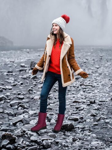 أحذية الثلوج SWQZVT للنساء للشتاء: حذاء دافئ مقاوم للماء للسيدات مريح معزول للطقس البارد in Kuwait