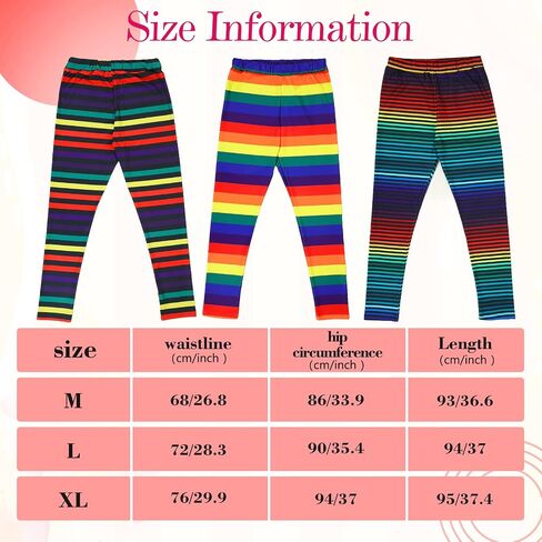 Mepase 3 Pcs Women's 80s Leggings Rainbow Printed Pants Soft Colorful Tights Breathable Stretchy Yoga Pants for Workout in Saudi Arabia