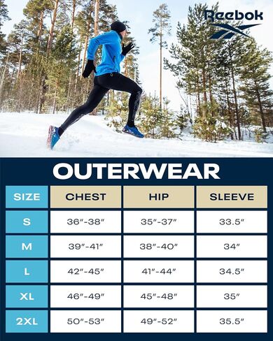 Reebok Mens Fleece Jacket - Lightweight Polar Fleece Zip Up Winter Jackets for Men - Gym Workout Running Outdoor Mens Jacket in Saudi Arabia