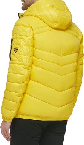 GUESS Men's Long Sleeve Midweight Hooded Puffer in Saudi Arabia