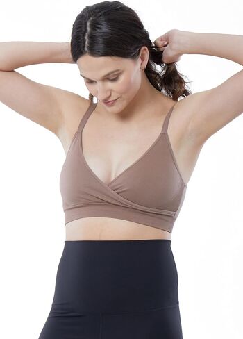 Ingrid & Isabel Seamless Cooling Crossover Nursing Bra, Comfortable Wireless Support for Breastfeeding in Kuwait