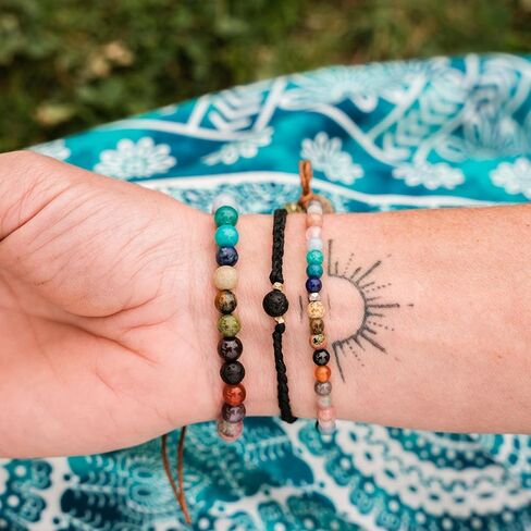 سوار شفاء شاكرا الطاقة 6 مم من لوتس ولونا مع أحجار اليشم الحقيقية واللؤلؤ والكوارتز الوردي والجمشت وحجر القمر... in Kuwait