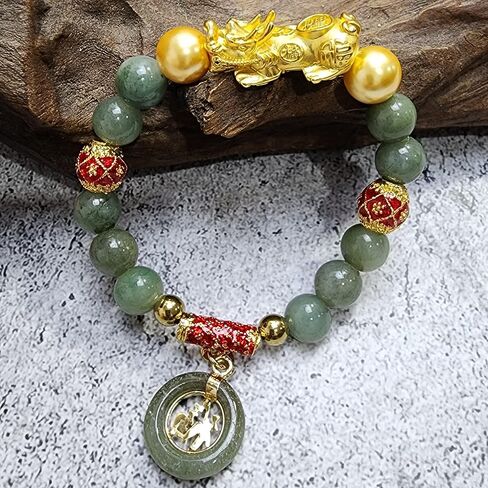 Heavens Tvcz Thai Jade Bracelet Women Good Luck with Chain Feng Shui Bracelets Xiu Pi Yao Gold Chinese Dragon Attract Good Luck Wealth Jewelry in Saudi Arabia