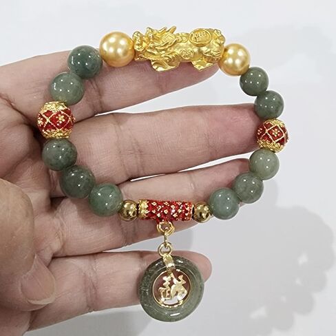 Heavens Tvcz Thai Jade Bracelet Women Good Luck with Chain Feng Shui Bracelets Xiu Pi Yao Gold Chinese Dragon Attract Good Luck Wealth Jewelry in Saudi Arabia