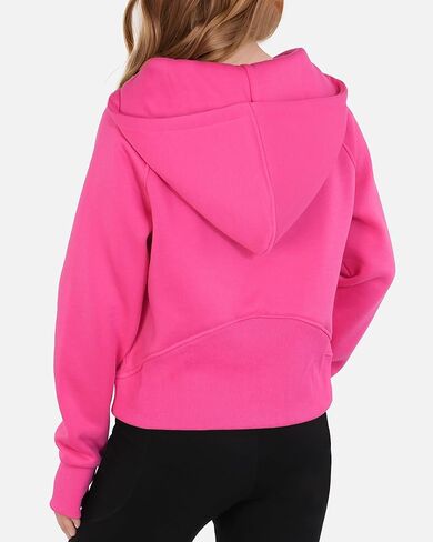 KEREDA كنزات بغطاء للرأس مبطنة بالصوف للفتيات بلوفر بنصف سحاب وأكمام طويلة وياقة مقصوصة 5-14 سنة in Kuwait