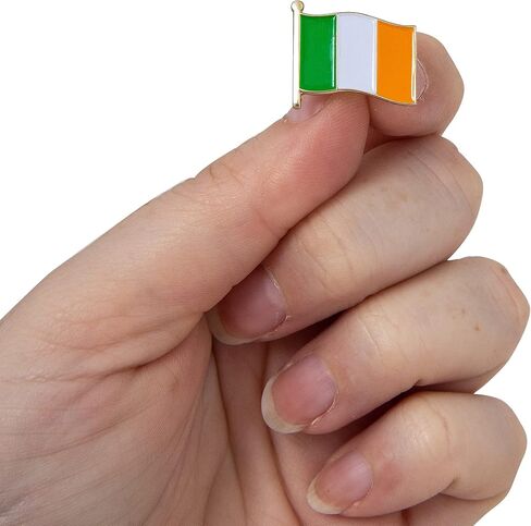 Ireland Lapel Pin Country Enamel Made of Metal Souvenir Hat Men Women Patriotic Irish (Waving Flag Lapel Pin) in Saudi Arabia
