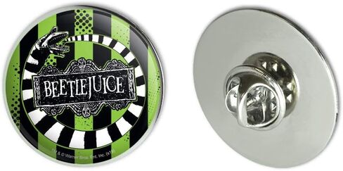Beetlejuice Beetle Worm Metal مقاس 1.1 سم قبعة ربطة عنق على شكل دبوس خلفي in Kuwait