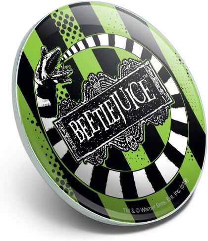 Beetlejuice Beetle Worm Metal مقاس 1.1 سم قبعة ربطة عنق على شكل دبوس خلفي in Kuwait