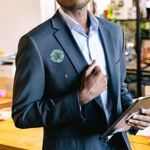 PRETYZOOM للرجال ديكور 16 قطعة دبوس طية صدر السترة على شكل زهرة للرجال دبوس العروة دبوس حفلة موسيقية رجل بدلة الديكور الزهور الملحقات لبدلة الزفاف العريس ديكور الزفاف in Kuwait