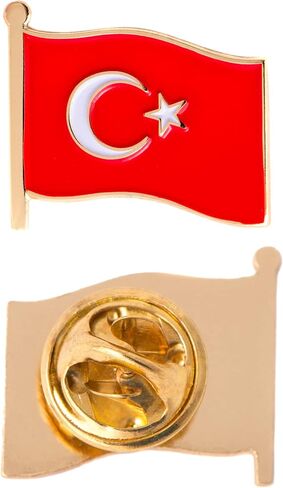 Turkey Lapel Pin Country Flag Enamel Souvenir Made of Metal Hat Men Women Patriotic Turkish (Waving Flag Lapel Pin) in Saudi Arabia