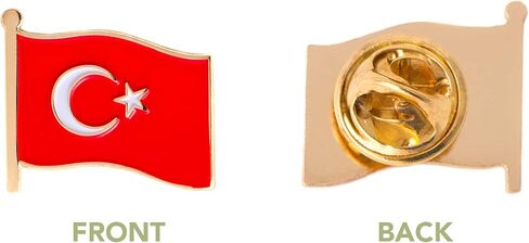 Turkey Lapel Pin Country Flag Enamel Souvenir Made of Metal Hat Men Women Patriotic Turkish (Waving Flag Lapel Pin) in Saudi Arabia