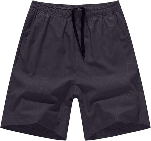 LTIFONE Gym Shorts for Men, Quick Dry Workout Sport Shorts, Mens Exercise Summer Shorts with Zipper Pockets, for Tennis in Kuwait