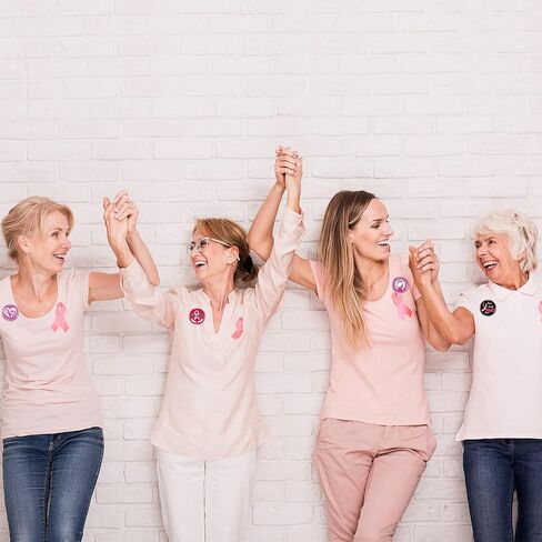 ايليكلاند 45 قطعة من دبابيس الشريط الزهري للتوعية بسرطان الثدي، بروش الامل الزهري للمناسبات الخيرية لسرطان الثدي in Kuwait