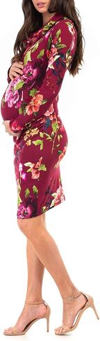 فستان ماذر بي للحوامل بأكمام طويلة ورقبة على شكل بقرة in Kuwait