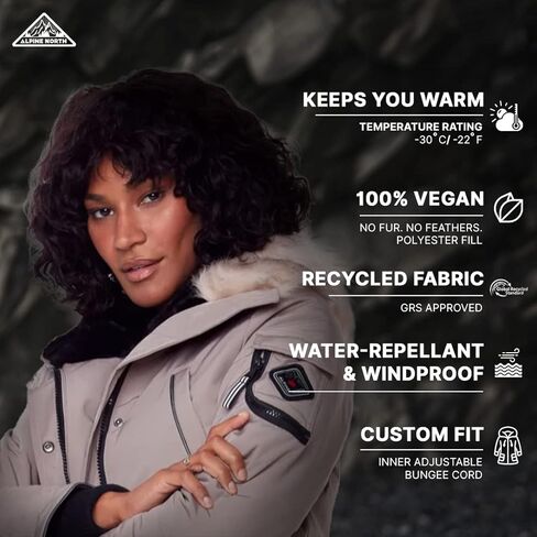 جاكت شتوي Alpine North نسائي من نباتي داون طويل Parka in Kuwait