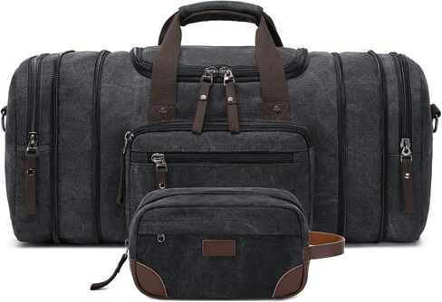 Canvas Duffle Travel Bag SunBorls 24.8in Overnight Weekend Bag Contains 50L of Daily Individual Items(Coffee) in Kuwait