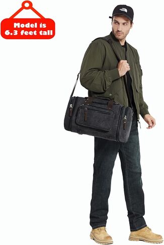 Canvas Duffle Travel Bag SunBorls 24.8in Overnight Weekend Bag Contains 50L of Daily Individual Items(Coffee) in Kuwait