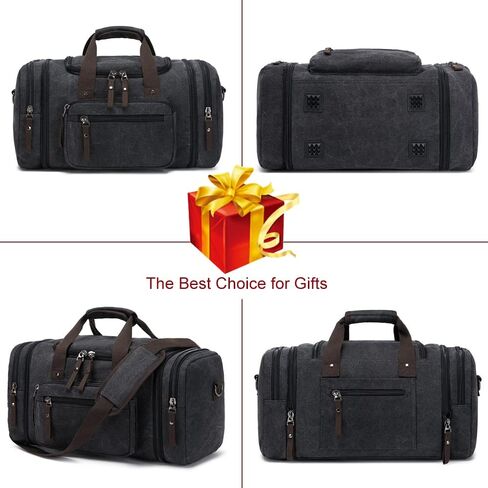 Canvas Duffle Travel Bag SunBorls 24.8in Overnight Weekend Bag Contains 50L of Daily Individual Items(Coffee) in Kuwait