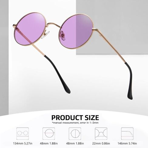 MEETSUN Small Round Sunglasses Polarized for Men Women Retro Vintage Circle Hippie Sun Glasses UV400 in Kuwait