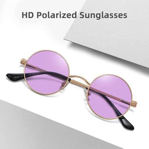 MEETSUN Small Round Sunglasses Polarized for Men Women Retro Vintage Circle Hippie Sun Glasses UV400 in Kuwait