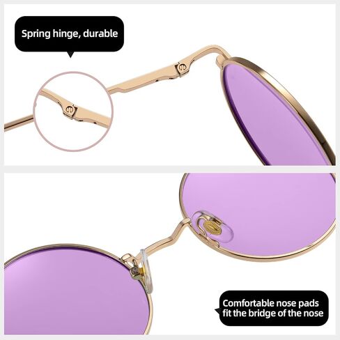 MEETSUN Small Round Sunglasses Polarized for Men Women Retro Vintage Circle Hippie Sun Glasses UV400 in Kuwait