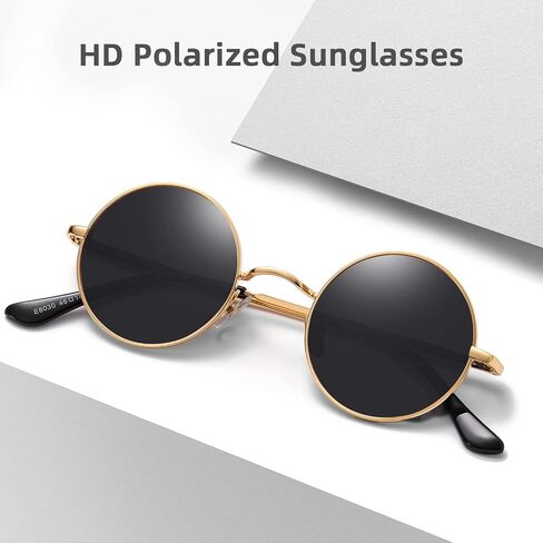MEETSUN Small Round Sunglasses Polarized for Men Women Retro Vintage Circle Hippie Sun Glasses UV400 in Kuwait