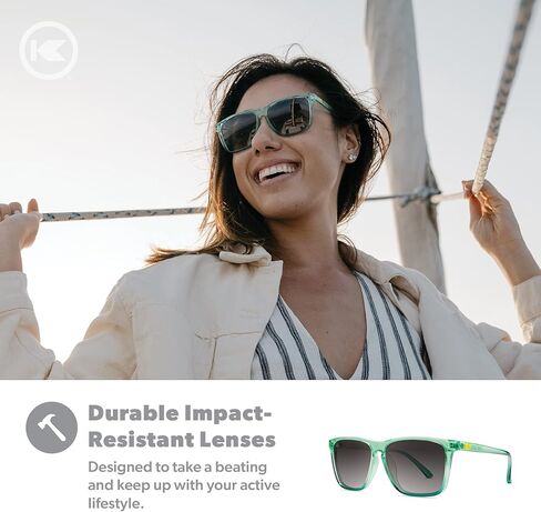 Knockaround Fast Lanes Sport - نظارات شمسية مستقطبة للجري للنساء والرجال - عدسات مقاومة للصدمات وحماية كاملة من الأشعة فوق البنفسجية 400 in Kuwait