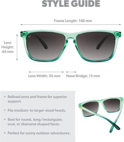 Knockaround Fast Lanes Sport - نظارات شمسية مستقطبة للجري للنساء والرجال - عدسات مقاومة للصدمات وحماية كاملة من الأشعة فوق البنفسجية 400 in Kuwait