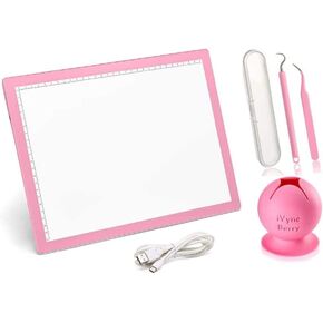 وسادة إضاءة لاسلكية من iVyne مع قطعتين من الأدوات الأساسية وأداة تجميع قصاصات الشفط من Vyne Berry - وردي in Kuwait