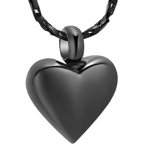 Cremation Urn Necklace for Ashes - Small Heart Shape Urn Necklace with Mini Keepsake Urn Memorial Ash Jewelry