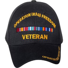 قبعة بيسبول سوداء مطرزة من شركة Artisan Owl Operation Enduring Freedom (OEF).