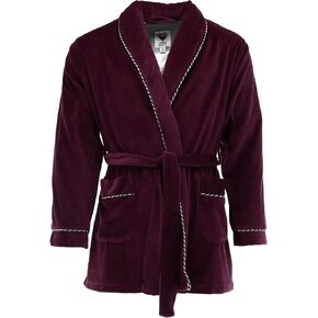 Ascentix Men's Velour Smoking Jacket with Satin Lining