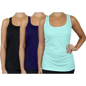 قميص Galaxy by Harvic النسائي النشط بدون أكمام - قميص رياضي عاكس بدون أكمام للتمرين (3 عبوات) in Kuwait