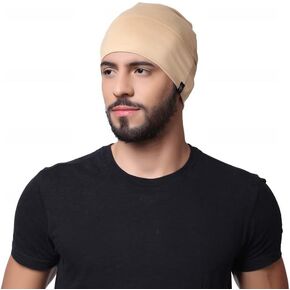 BISMAADH Chemo Hats Solid Beanies Sleep Cap Men's Women's Viscose Fabric Soft Headwear Cancer Cap