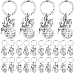 Henoyso Cheerleader Charm Keychain Cheerleading Gifts Cheer Stuff Cheer Team Gifts Cheer Jewelry for Girls Women (12 Pcs) in Saudi Arabia