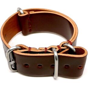 Da Luca MADE IN USA Shell Cordovan Military Watch Strap (Matte Buckle) 18mm 20mm 22mm 24mm 26mm