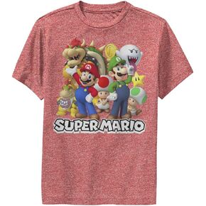 Nintendo Super Mario Group Boys Short Sleeve Tee Shirt