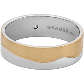Skagen Women's Gold Tone Ring with Crystal Accents