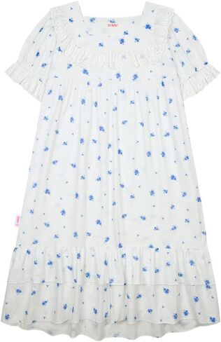 بيجامة لولين باكمام قصيرة للنساء من اولالا، ملابس نوم ناعمة بلون عاجي فينتاج قطعة واحدة من القطن، مقاس واحد، لون عاجي، مقاس واحد in Kuwait