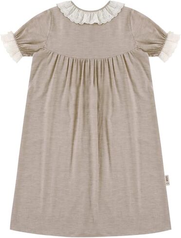 بيجامة ULLALA للنساء O-Garden 40'S قصيرة قطعة واحدة من دقيق الشوفان ملابس نوم ناعمة عتيقة قطعة واحدة من القطن مقاس واحد in Kuwait