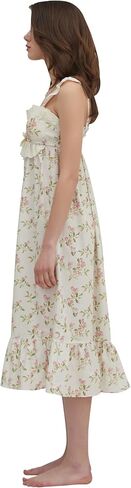 بيجامة ULLALA للنساء 40'S Cherish بدون أكمام قطعة واحدة كريمي عتيق ملابس نوم ناعمة قطعة واحدة قطن مقاس واحد in Kuwait