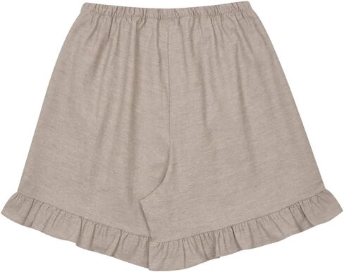 ULLALA Pajamas for Women O-Garden 40'S Short Two-Piece Oatmeal Vintage Soft Sleepwear 2Piece one Size Cotton in Kuwait