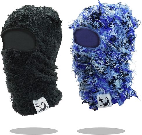 أقنعة التزلج GCBALACLAVA المتعثرة أقنعة التزلج الرائجة المقاومة للرياح للشتاء مقاس واحد ممتاز قبعة قناع الشدة من Yeat Shiesty 2PCK in Kuwait