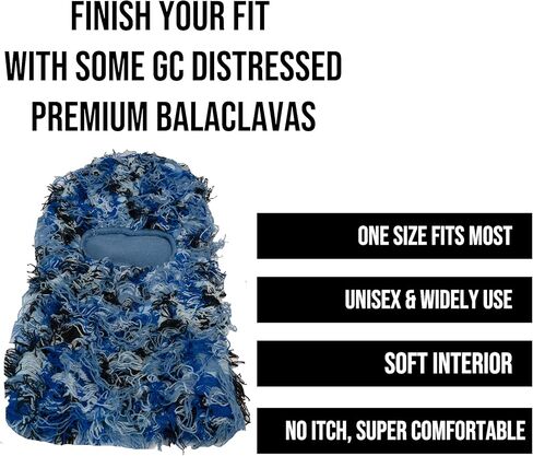 أقنعة التزلج GCBALACLAVA المتعثرة أقنعة التزلج الرائجة المقاومة للرياح للشتاء مقاس واحد ممتاز قبعة قناع الشدة من Yeat Shiesty 2PCK in Kuwait