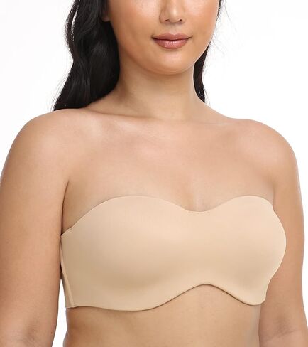 HACI Women's Unlined Strapless Bra for Plus Size Minimizer Seamless Underwire Large Bust Bandeau in Kuwait