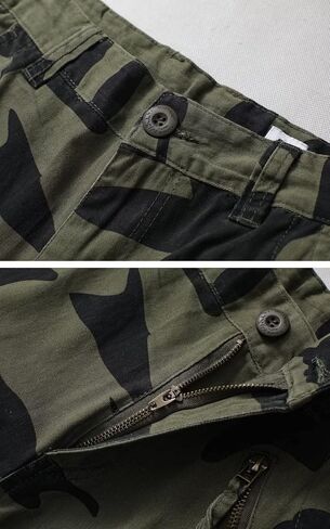 Men's Black Cargo Pants with 8 Pockets Fit Cotton Work Pants Camo Pants in Saudi Arabia
