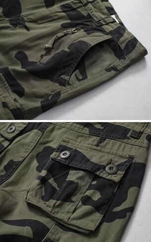 Men's Black Cargo Pants with 8 Pockets Fit Cotton Work Pants Camo Pants in Saudi Arabia