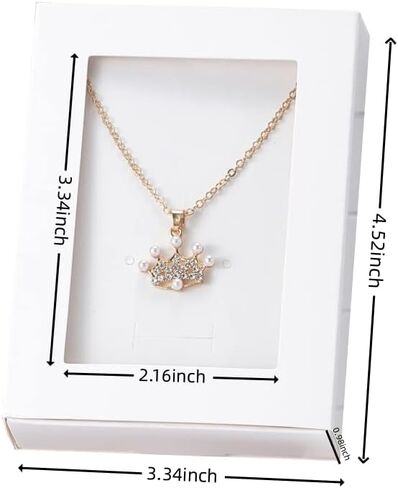 صناديق مجوهرات STKMELON 20 قطعة للبيع مع نافذة شفافة، تغليف صناديق المجوهرات، صندوق درج عرض المجوهرات - صندوق القلادة، صندوق القرط، صندوق حلقي، صناديق هدايا المجوهرات 4.5 بوصة × 3.4 بوصة × 1 بوصة (بني) in Kuwait